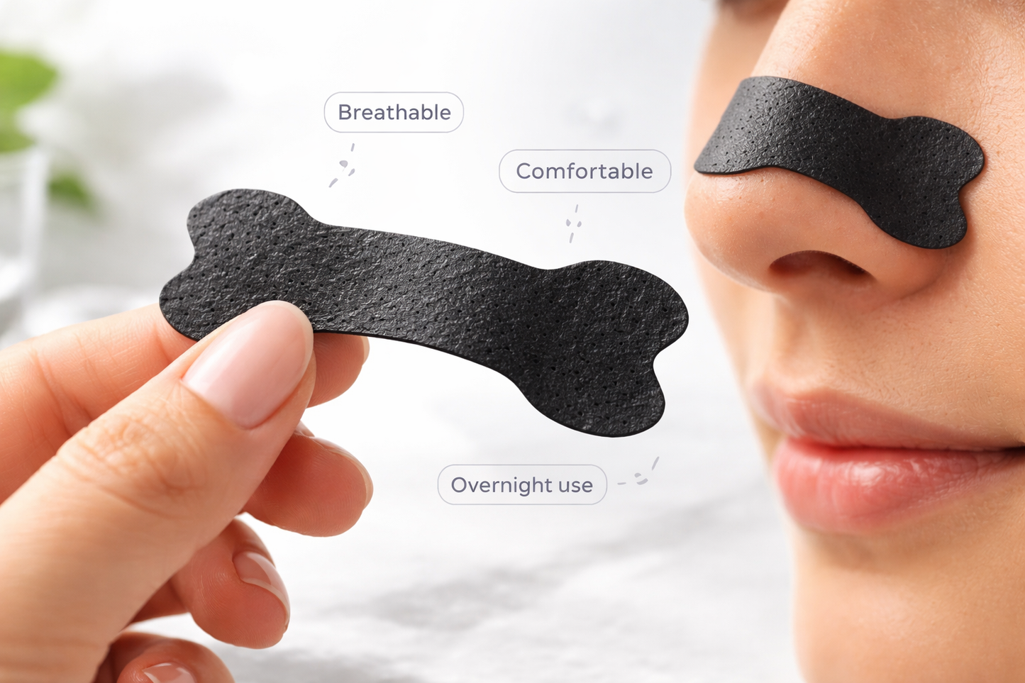 Sleep Deep Without Snoring | Premium Nasal Strips for Easy Breathing|